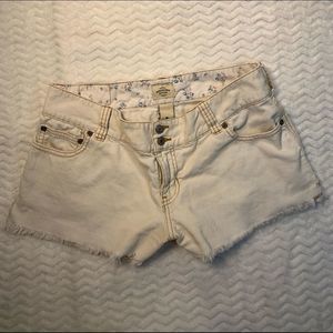 Abercrombie and Fitch corded white shorts